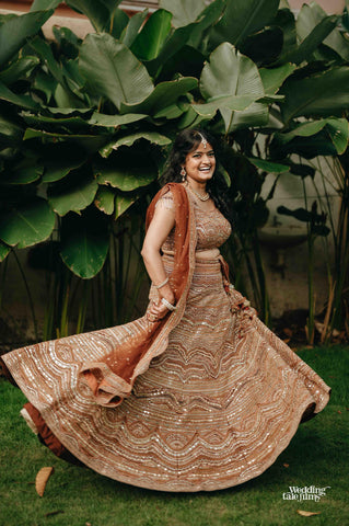 Bronze Lehenga RYWREE Bronze Lehenga RYWREE