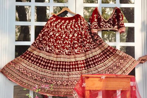 Velvet Lehenga Velvet Lehenga