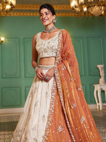Rust Orange Lehenga Rust Orange Lehenga