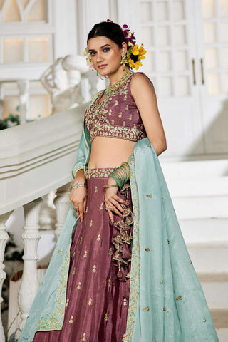 Burgundy Lehenga Burgundy Lehenga
