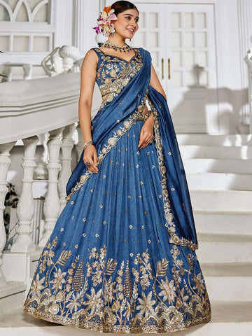 Navy Blue Lehenga Navy Blue Lehenga