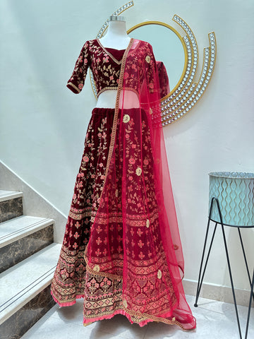 Velvet Lehenga Velvet Lehenga