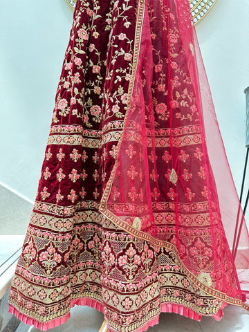 Velvet Lehenga Velvet Lehenga