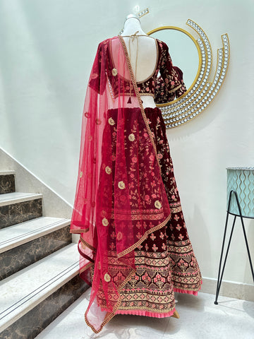Velvet Lehenga Velvet Lehenga