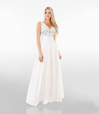 White Satin Gown White Satin Gown