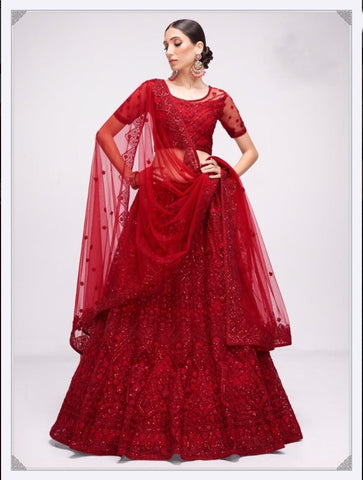 Indian Red Lehenga Indian Red Lehenga