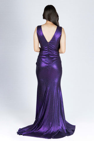 Bling Metallic Slit Dress Bling Metallic Slit Dress