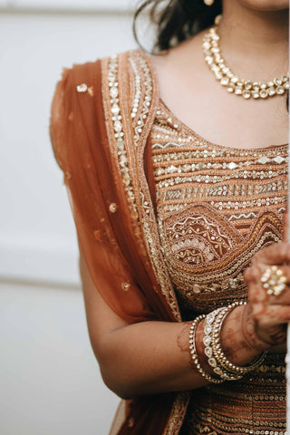 Bronze Lehenga RYWREE Bronze Lehenga RYWREE