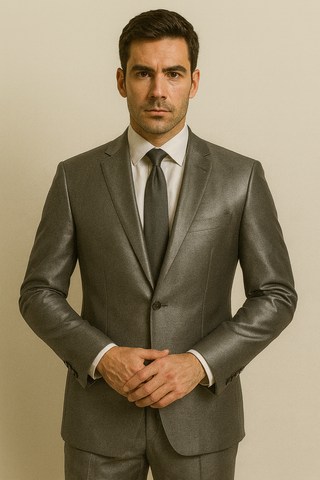 Metallic Grey Suit RYWJU Metallic Grey Suit RYWJU