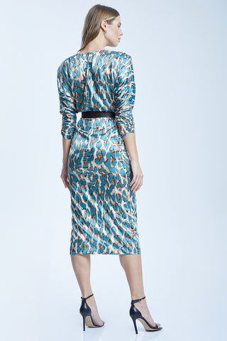 Print Slit Dress Print Slit Dress