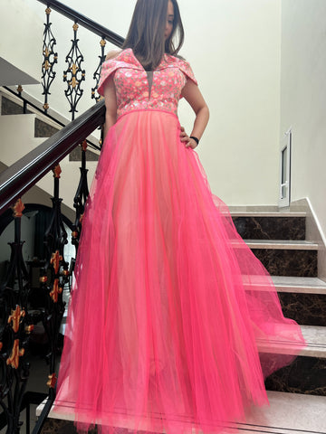 Fuchsia Tulle Gown Fuchsia Tulle Gown