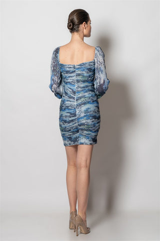 Blue Ruched Dress Blue Ruched Dress
