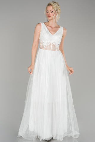 White Evening Dress