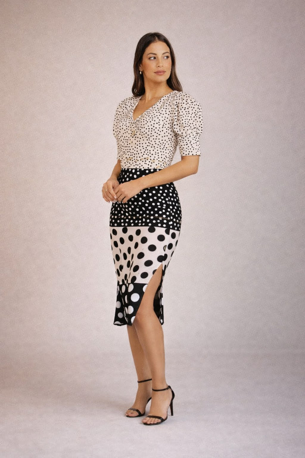Side slit Polka Dress