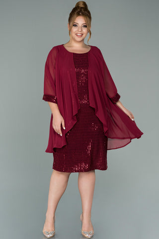 Plus Size Sequin Cape Dress