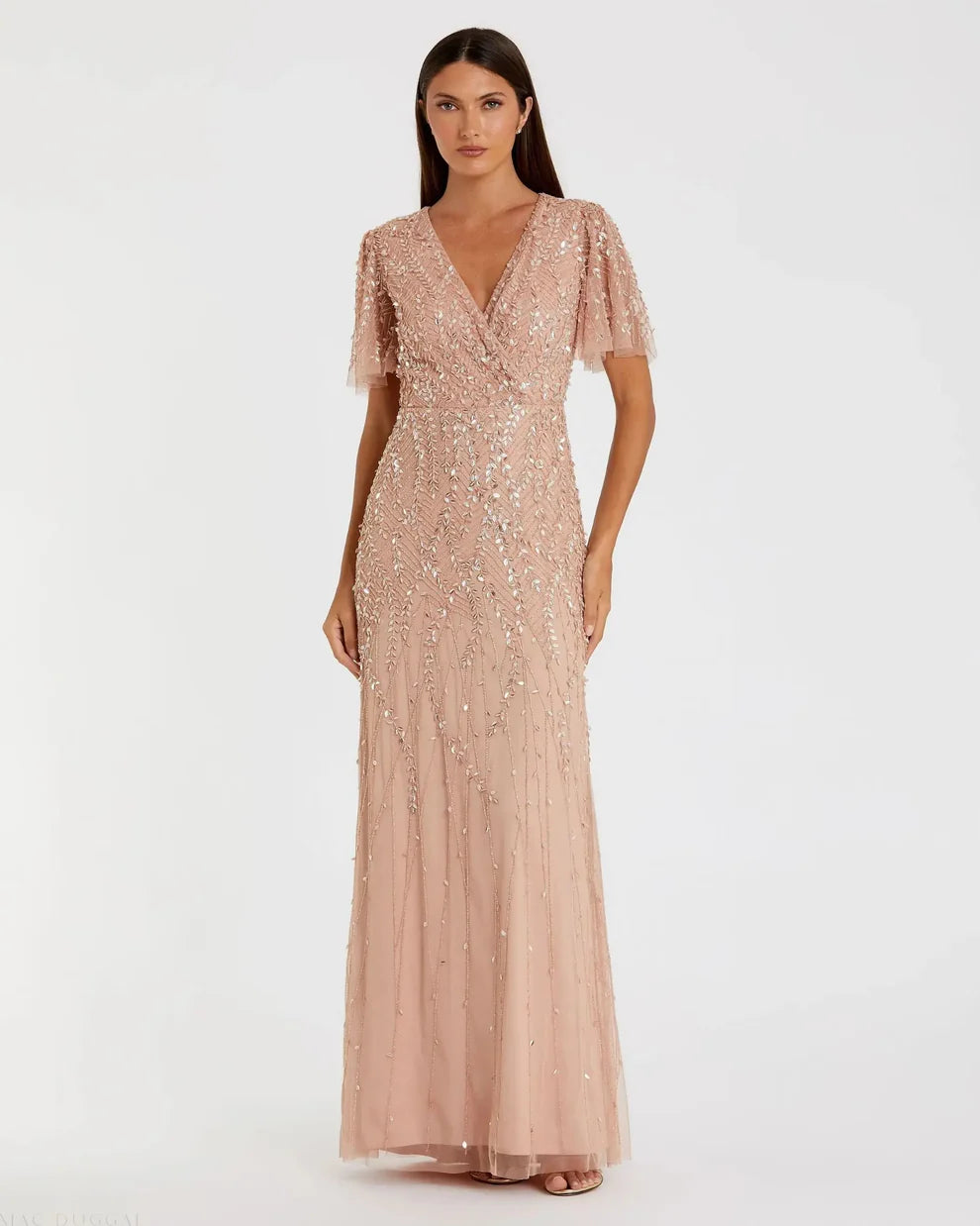 Pink Sequined Dress RYWANJ