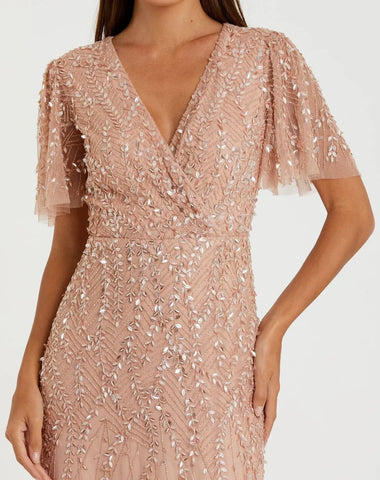 Pink Sequined Dress RYWANJ