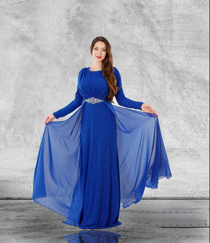 Blue Modest Dress