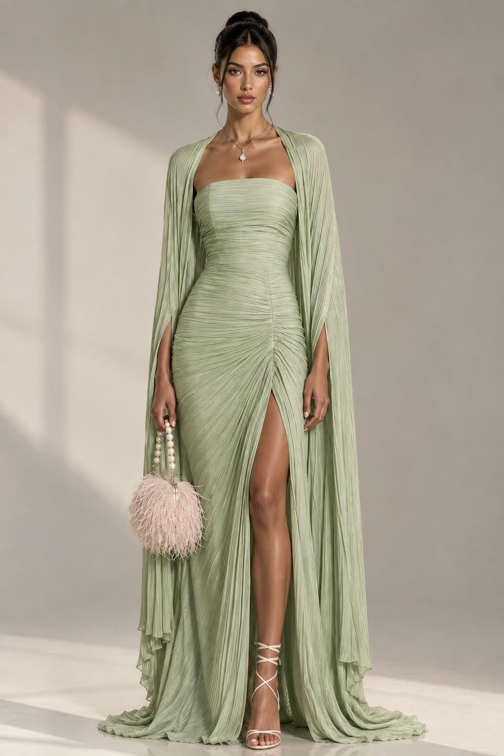 Sage Cape Dress RYWREM