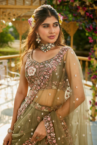 Olive Lehenga