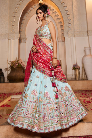 Ice Blue Lehenga