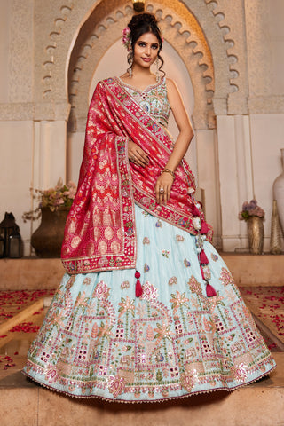 Ice Blue Lehenga