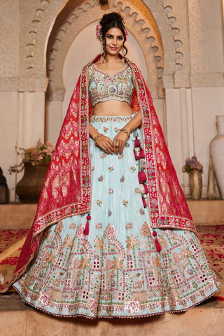Ice Blue Lehenga