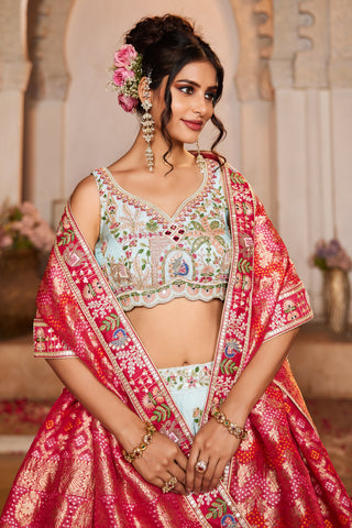 Ice Blue Lehenga