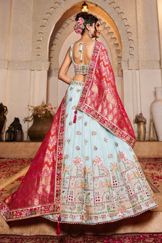 Ice Blue Lehenga