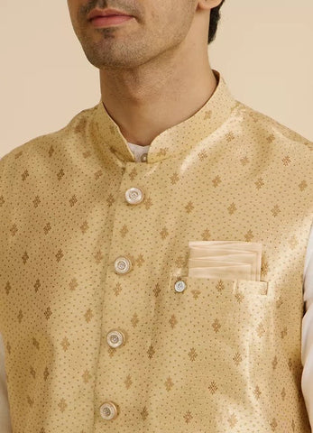 Silk Jacket Kurta Set