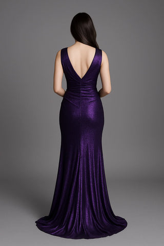 Bling Metallic Slit Dress