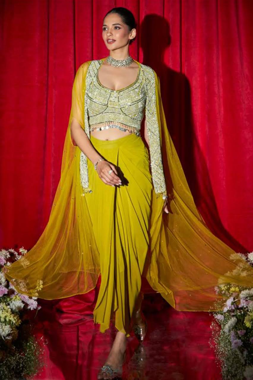 Indowestern Cape Set