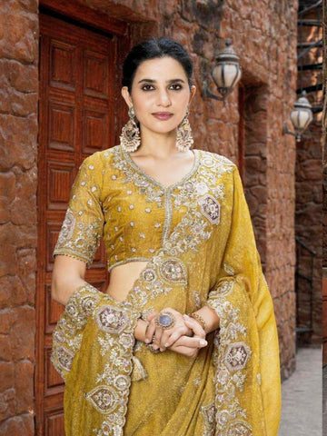 Mustard Saree