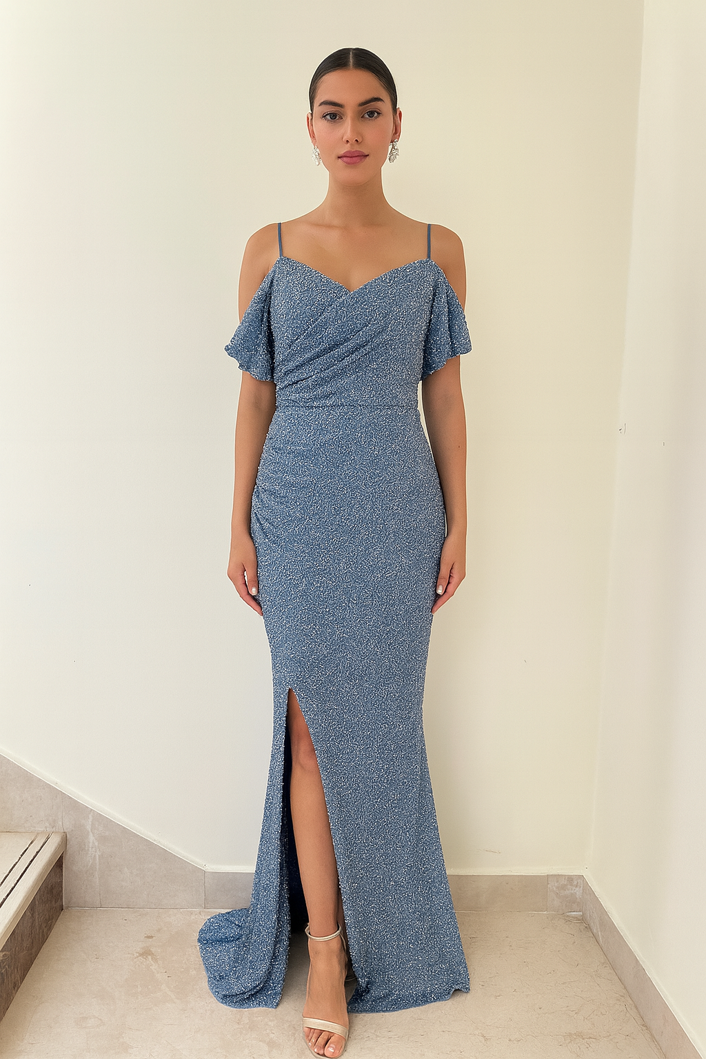 Blue Sequin Dress