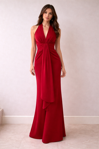 Halter Satin Dress