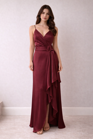 Wrap Satin Dress