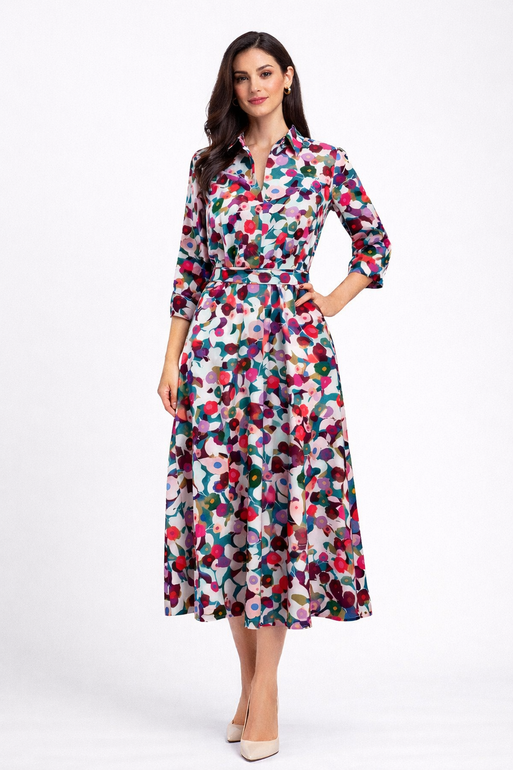 Collared Floral Dress