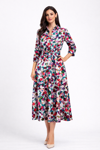 Collared Floral Dress