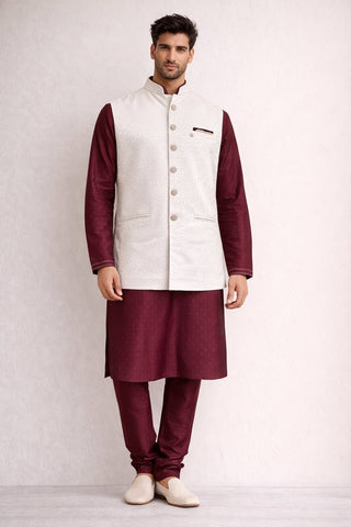 Men Jacket Kurta Set RYWROD