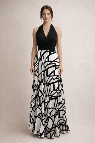 Halter Print Dress