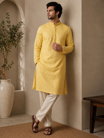 Yellow Kurta Set RYWNIM