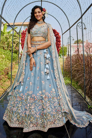 Sky Blue Lehenga