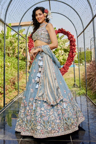 Sky Blue Lehenga