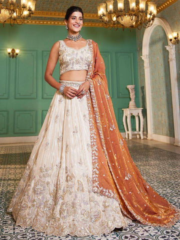 Rust Orange Lehenga