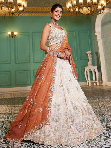 Rust Orange Lehenga