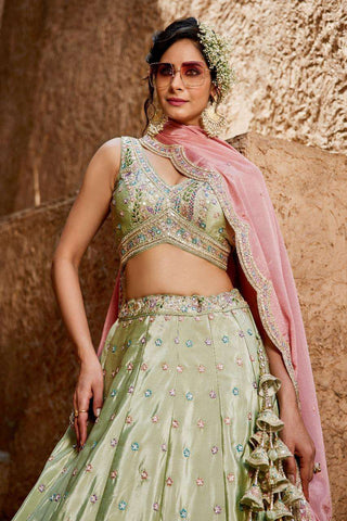 Pistachio Lehenga