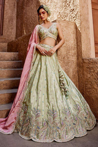 Pistachio Lehenga