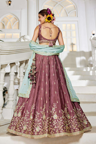 Burgundy Lehenga