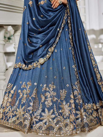 Navy Blue Lehenga