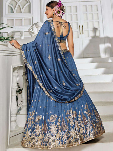 Navy Blue Lehenga